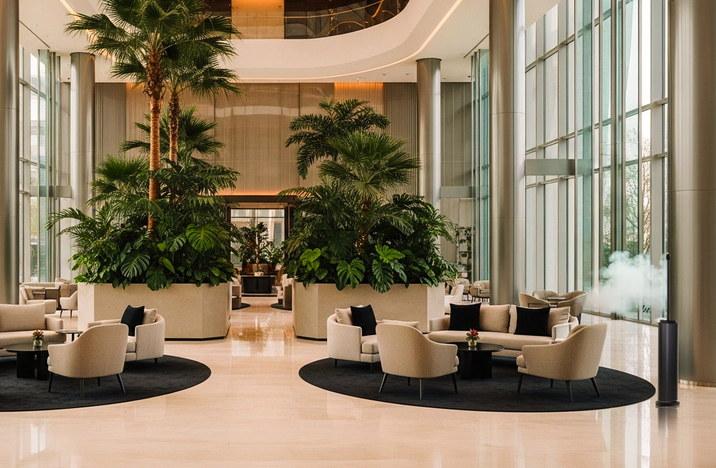Luxury fragrance diffuser for premium hotel lobby ambiance